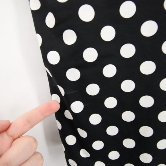 Lands End Black White Polka Dot Halter Neck Swim Tankini Top Size 10P - Picture 5 of 10